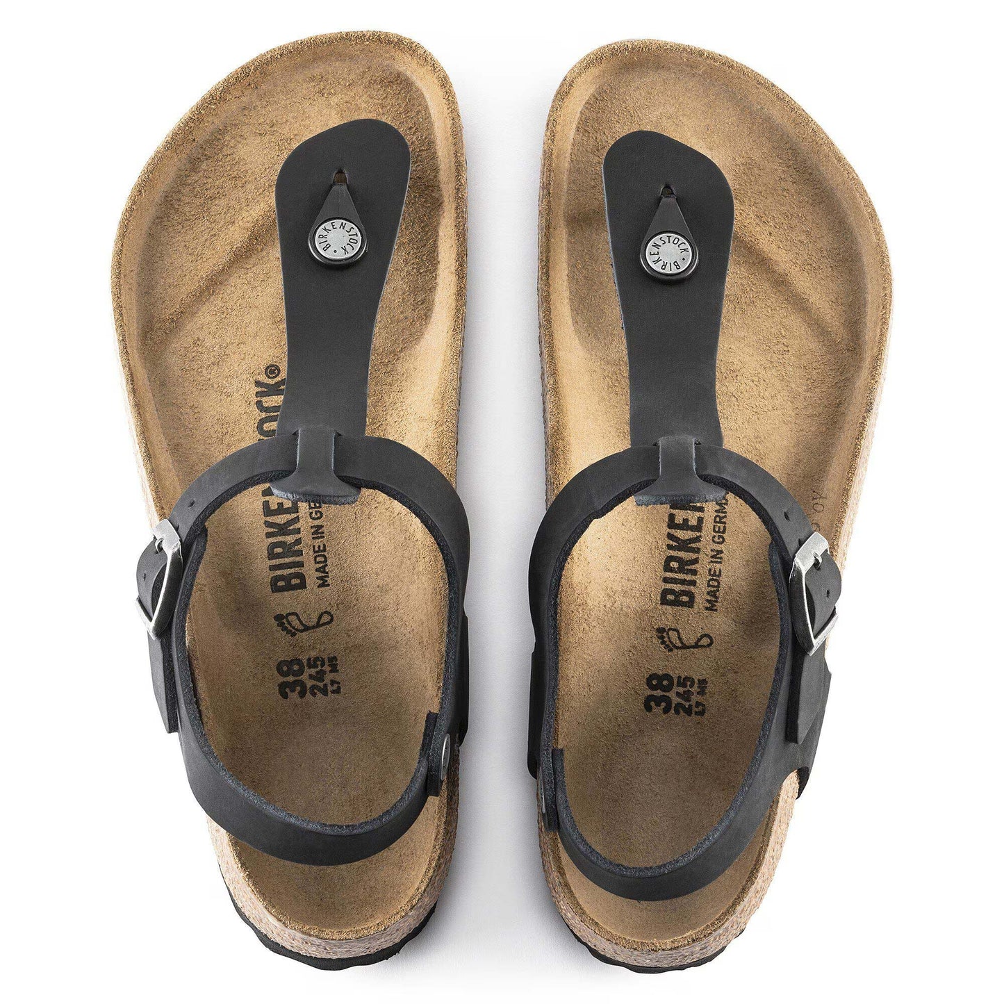 Sandali Birkenstock Kairo Nero infradito con cinturino unisex | Calzata Normale 147111 (41-47)