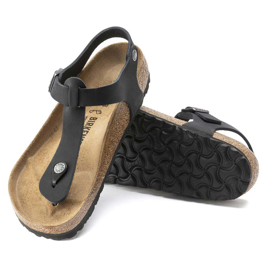 Sandali infradito Kairo Birkenstock 147111 in pelle nero