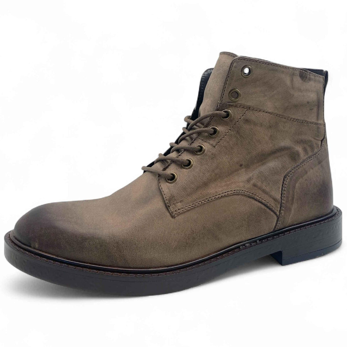 KEBO NA3010 polacchino uomo taupe vista laterale