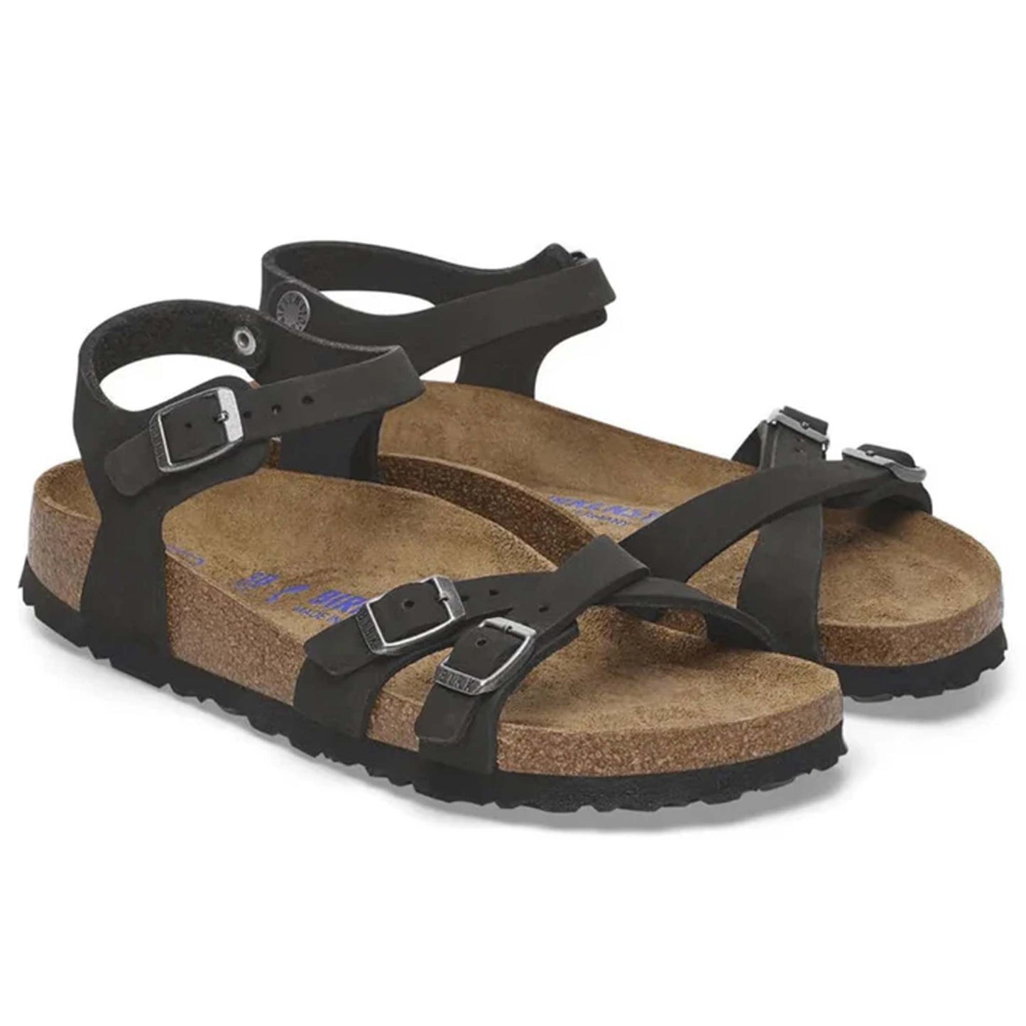 Sandali Birkenstock Kumba Soft donna in nubuk nero | Calzata Stretta 1029526