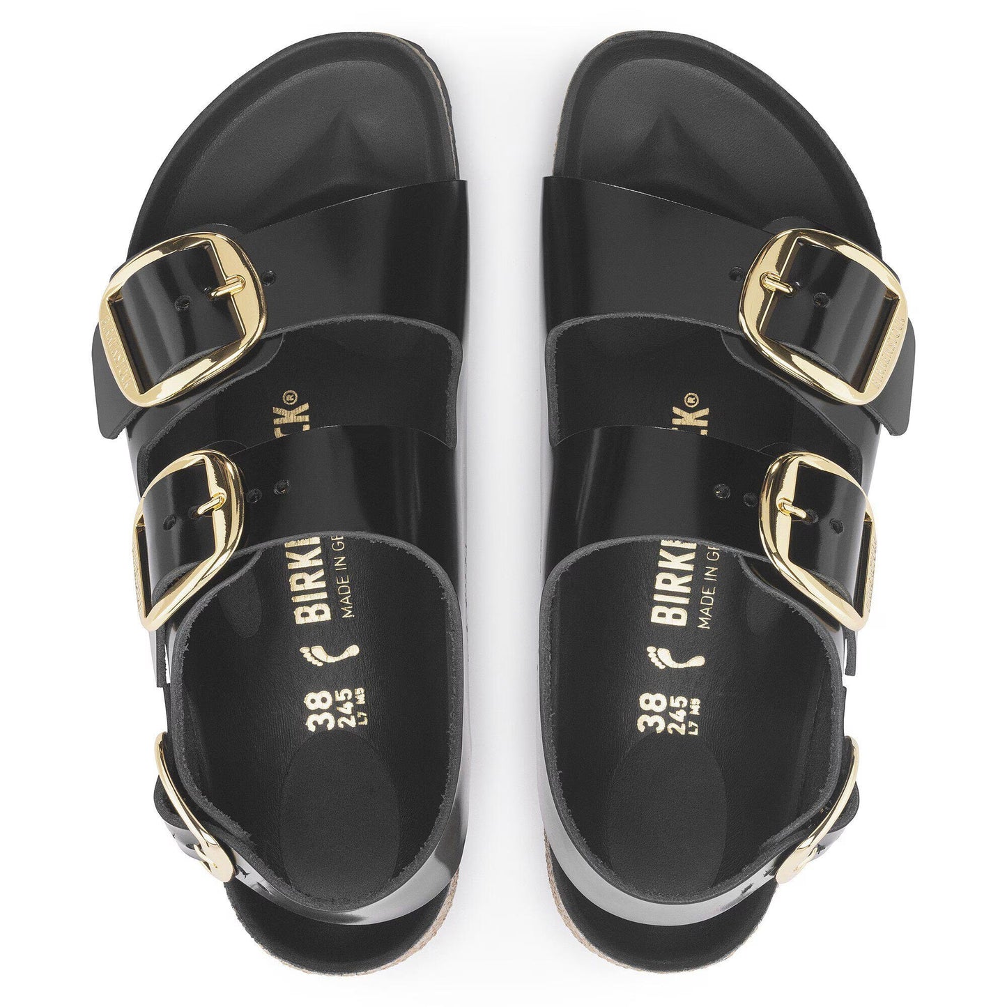 Sandali Milano Birkenstock 1024211 in pelle nero
