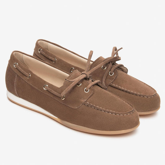 Mocassini Donna NeroGiardini E615042-442 da Barca in Nubuk 