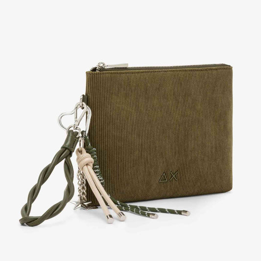 Pochette SUN68 Corduroy verde militare Y46216_74 | Autunno Inverno