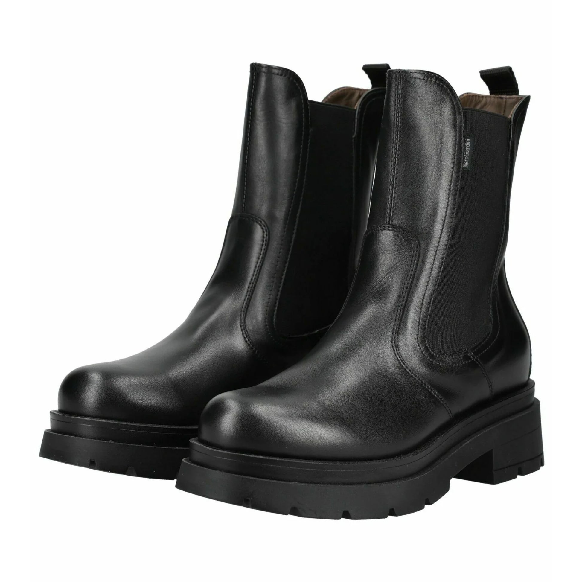 Polacchino NeroGiardini I618071D-100 Donna Nero in Pelle | Stivali Made in Italy