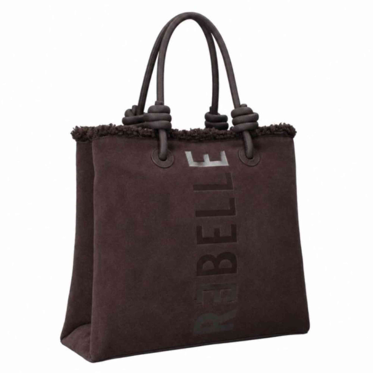 Borsa Rebelle ASE Big Furry Wengè in Camoscio | Cartella Donna