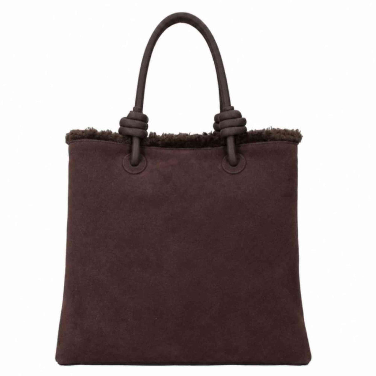 Borsa Rebelle ASE Big Furry Wengè in Camoscio | Cartella Donna