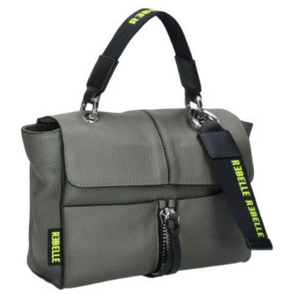 Rebelle Chloe Satchel S Verde Lizard vista frontale