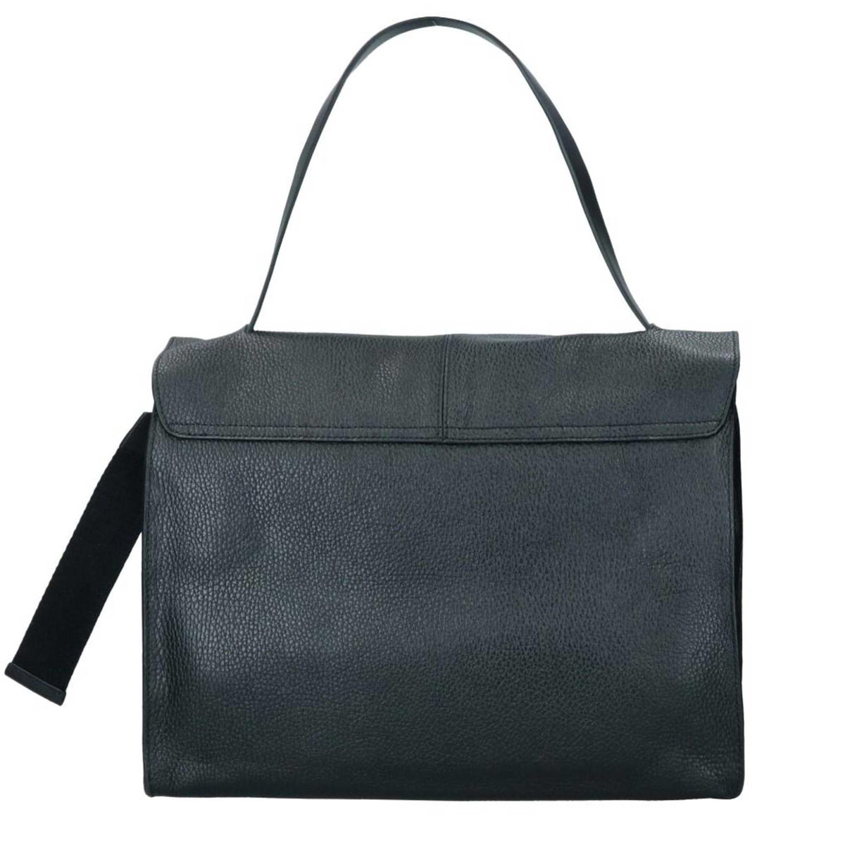 Rebelle Clio Satchel L borsa nera in pelle vista laterale