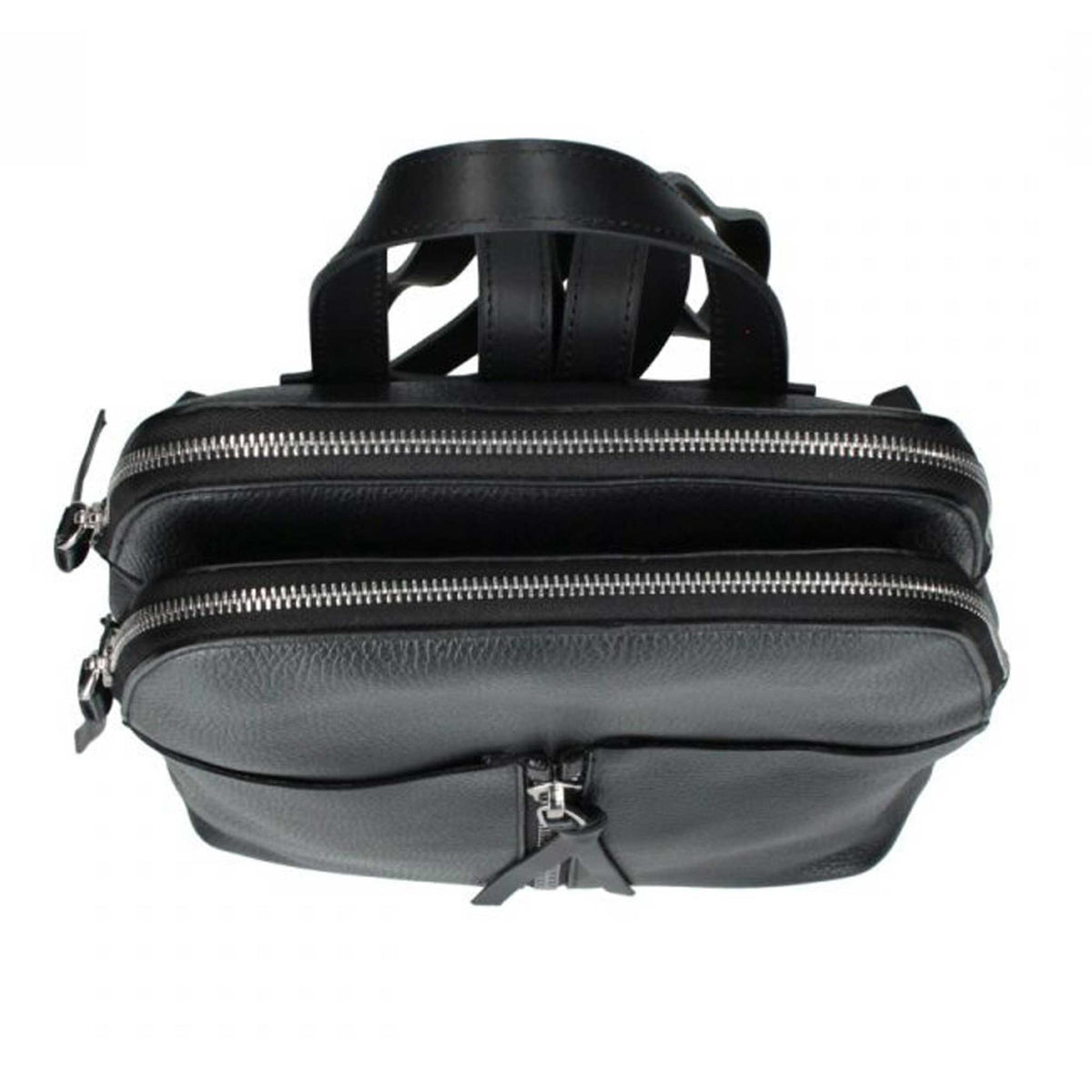 Rebelle Diana zaino in pelle nera dettaglio tasche con zip