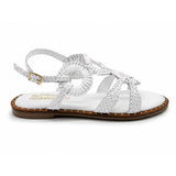 Sandali Bottega Fermana S7LI tacco flat donna | Pelle Bianca