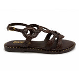 Sandali Bottega Fermana S7LI tacco flat donna | Pelle Marrone