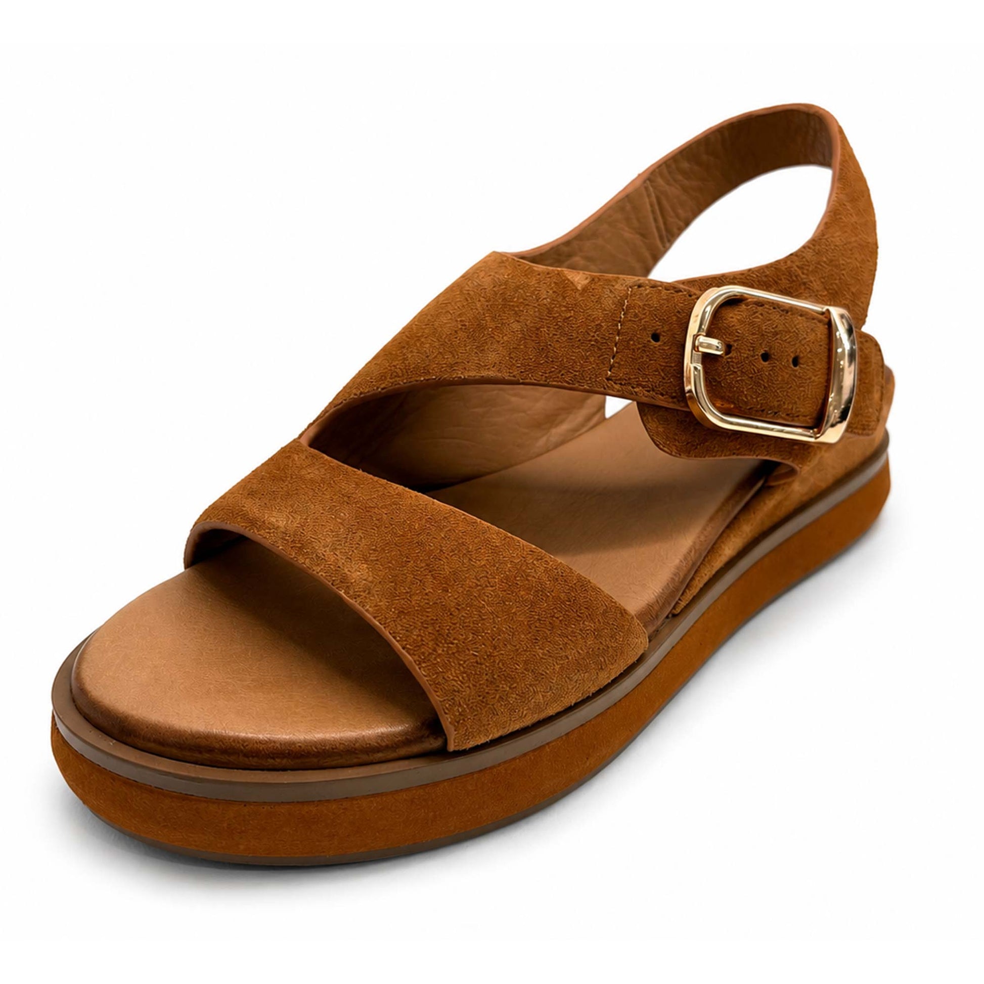 Sandali INUOVO Donna Platform Zeppa  113142  | Camoscio Marrone