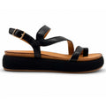 Sandali INUOVO Donna Platform Zeppa A96003 Infrapollice | In Pelle Nero