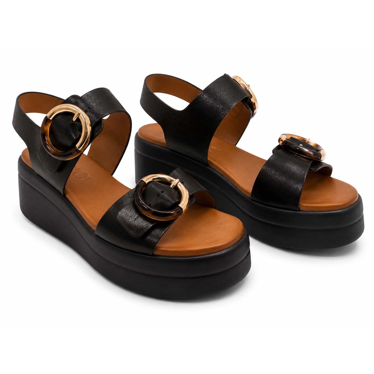 Sandali INUOVO Donna Zeppa A99025 | Pelle Marrone