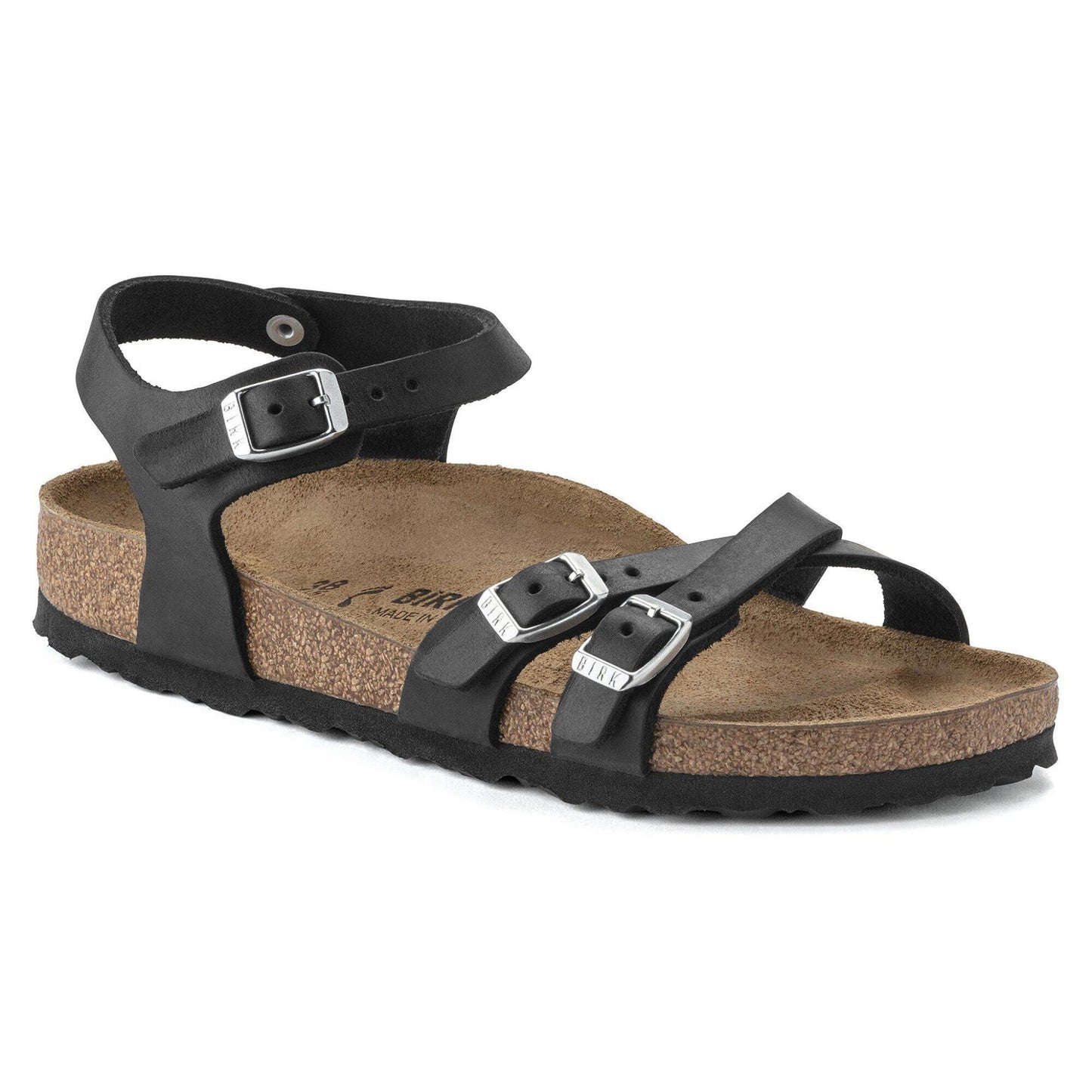 Sandali Kumba Waxy Birkenstock 1021487 in pelle nera