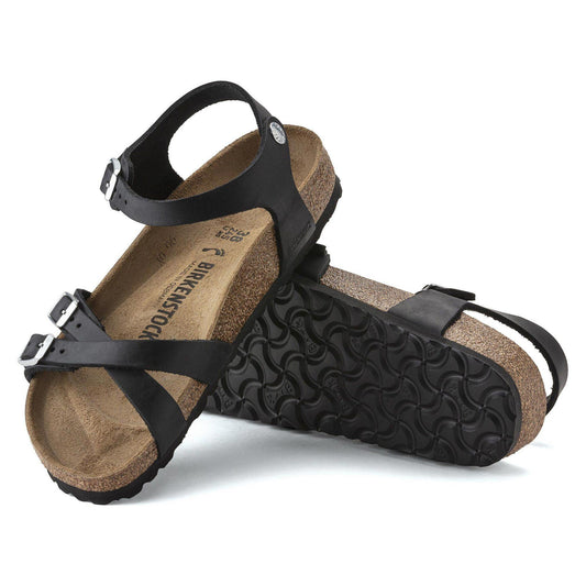 Sandali Kumba Waxy Birkenstock 1021487 in pelle nera