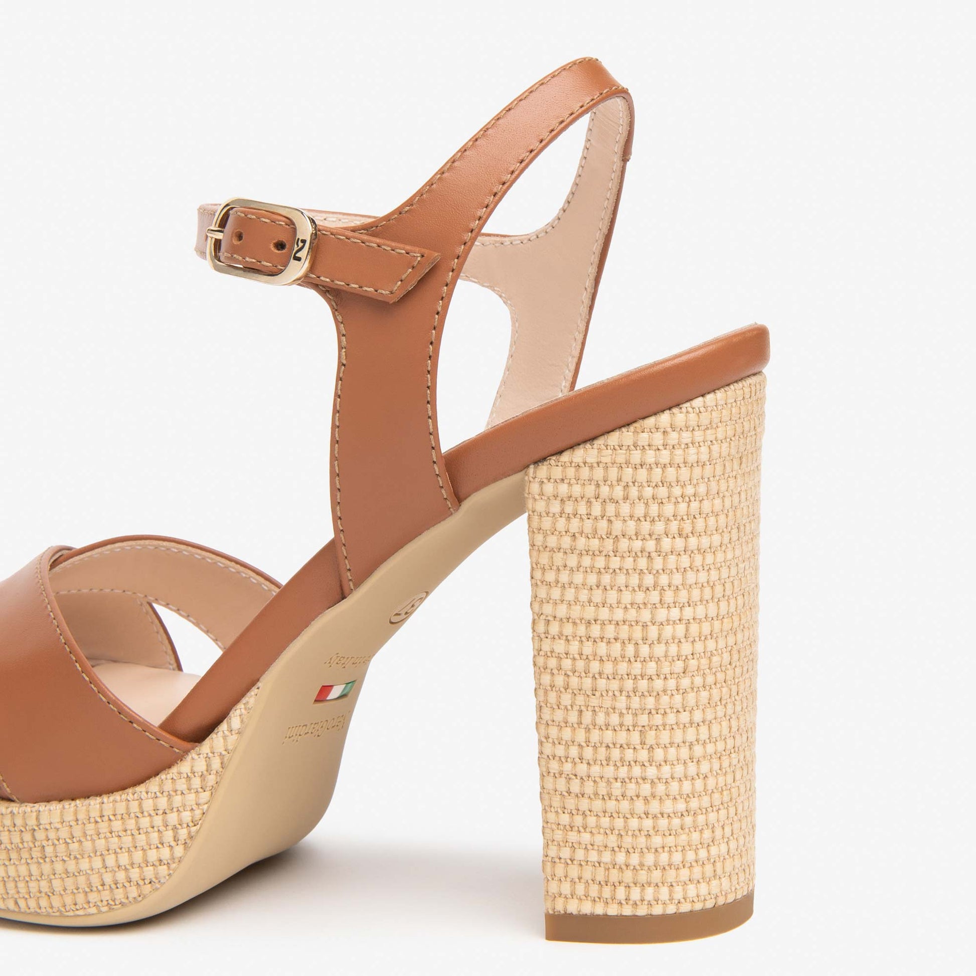 Sandali NeroGiardini Donna Tacco Alto E615810-329 Marrone | Pelle e Corda