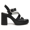 Sandali NeroGiardini Donna Tacco Alto E616080-100 in Pelle Nera | Eleganti Made in Italy