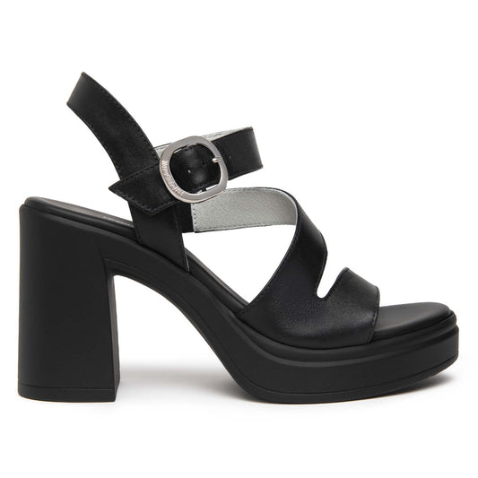 Sandali NeroGiardini Donna Tacco Alto E616080-100 in Pelle Nera | Eleganti Made in Italy