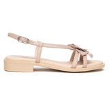 Sandali Nero Giardini Donna Tacco Basso con fiore | Pelle Rosa E615901-677