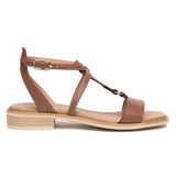 Sandali Nero Giardini Donna Tacco Basso in Pelle Marrone | E615895D-400