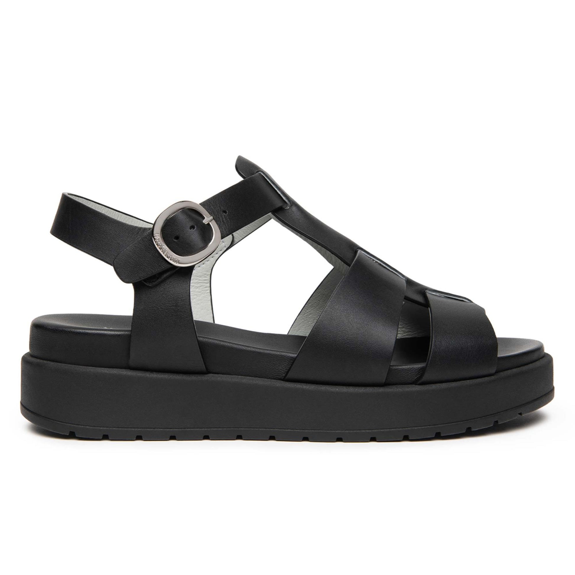 Sandali Platform NeroGiardini Donna E617050-100 | Pelle Nero, Tacco Comodo
