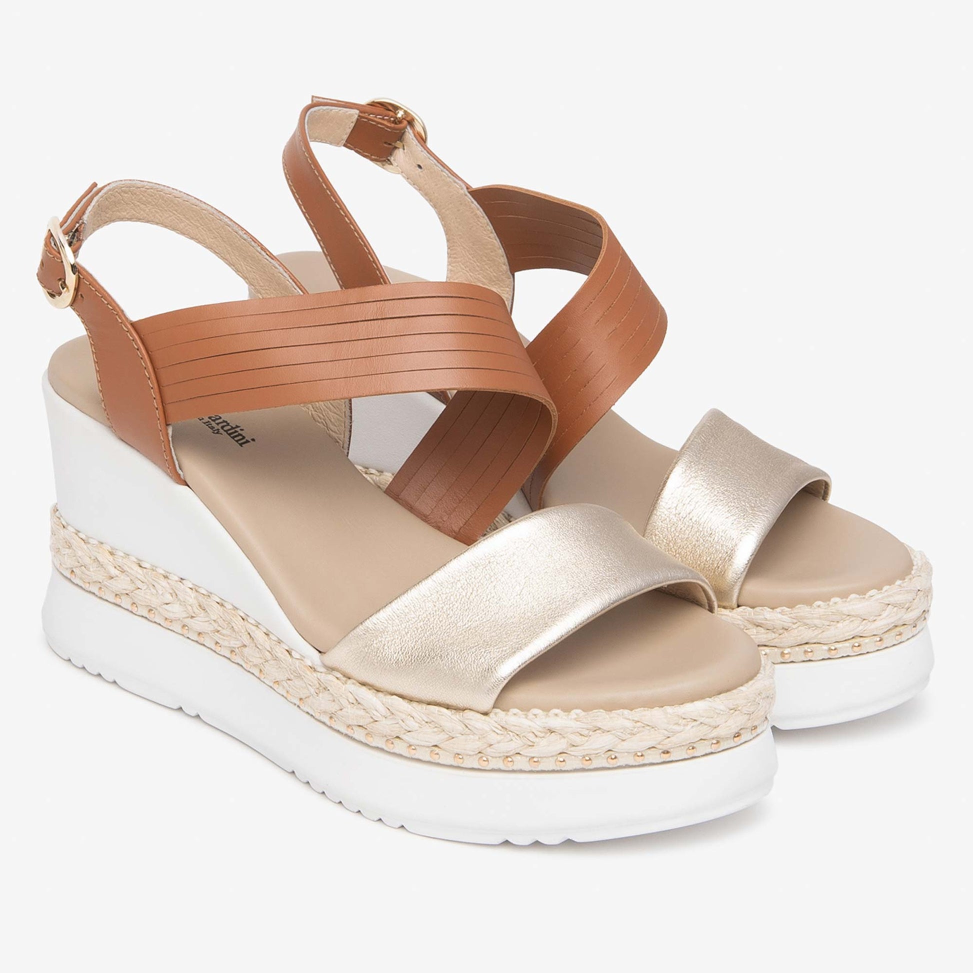 Sandali Zeppa NeroGiardini E616010-418 | Tacco Comodo