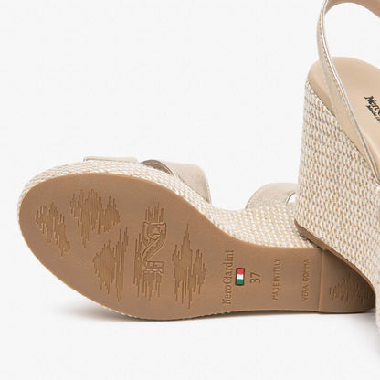 Sandali Zeppa NeroGiardini E616021-418 | Tacco 9 cm Comodo