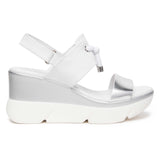 Sandali Zeppa NeroGiardini E616061-700 in Pelle Beige | Tacco Comodo