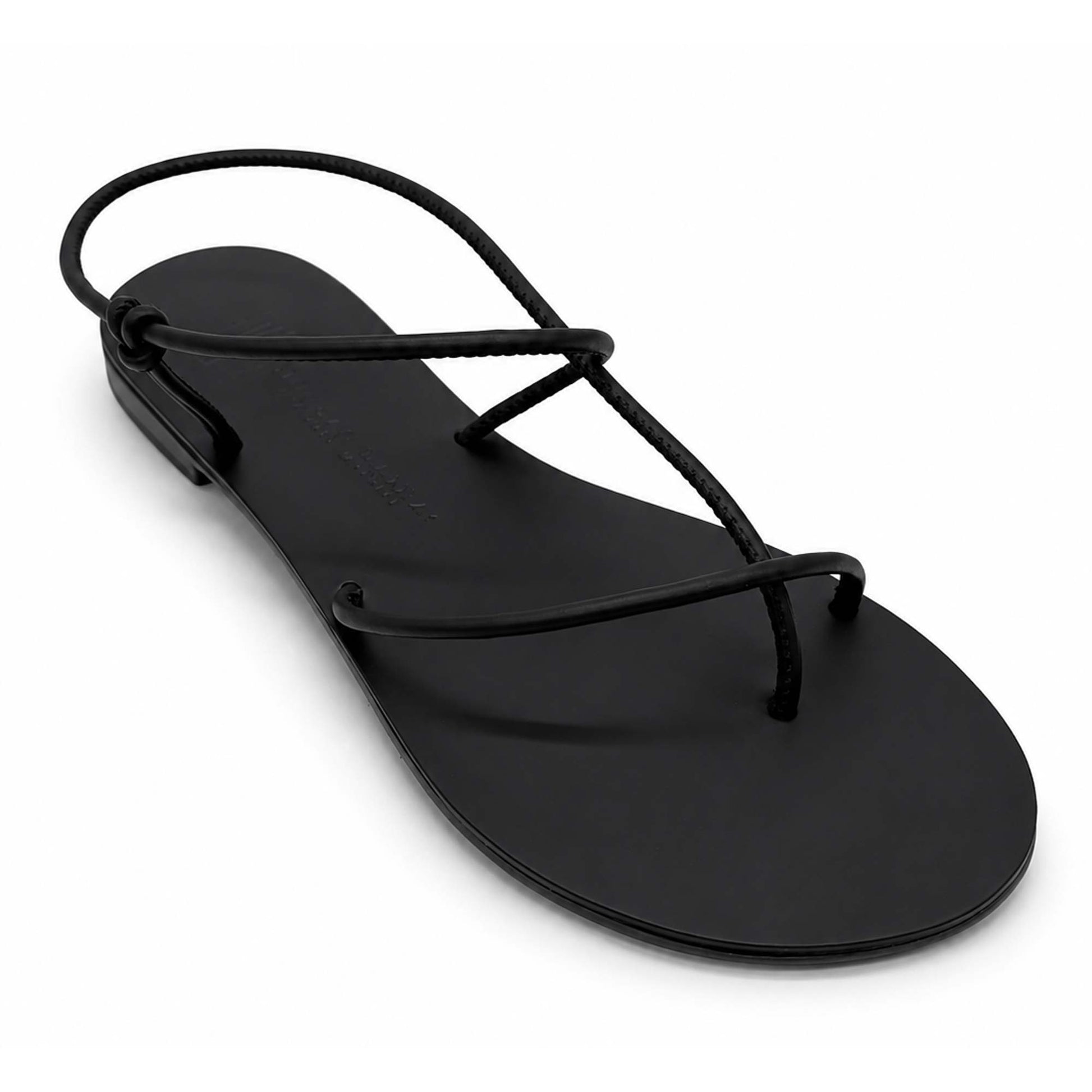 Sandali flat Nicolas Lainas 67G in Pelle Nero | Tacco Basso Comodo