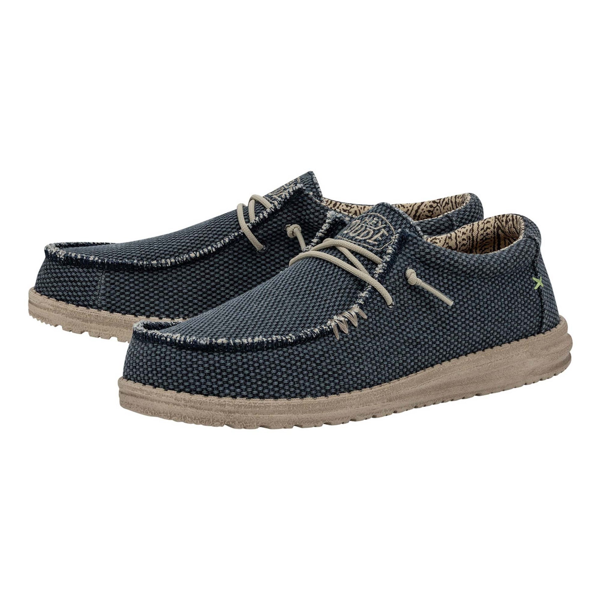 Scarpe Hey Dude Wally Braided Uomo 40003-4NM Blu | Comode, leggere, slip-on