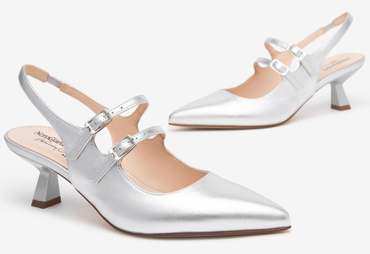 Sling-Back NeroGiardini Donna Pelle E512253-700 | Décolleté Tacco 5 cm
