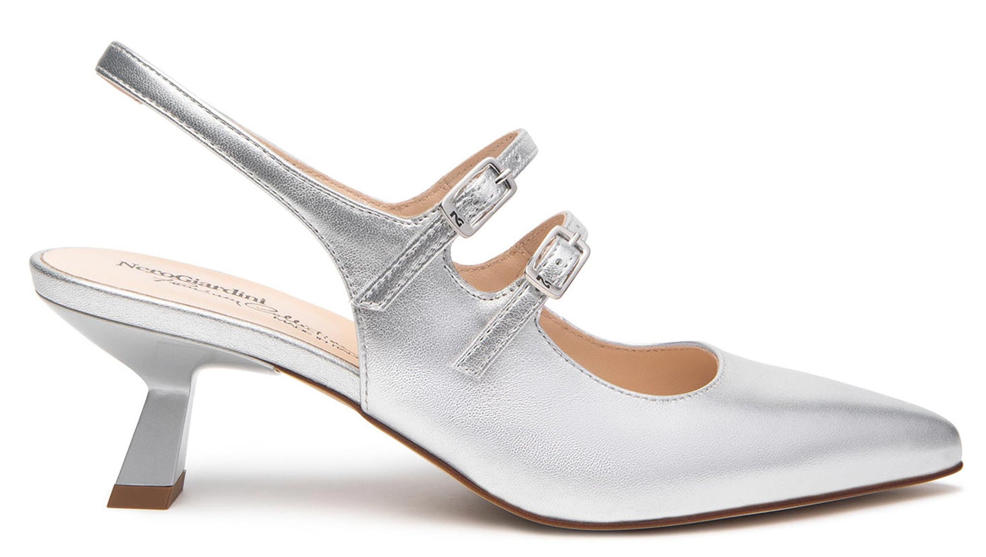 Sling-Back NeroGiardini Donna Pelle E512253-700 | Décolleté Tacco 5 cm