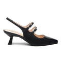 Sling-Back NeroGiardini Donna Pelle E615410-100 | Décolleté Tacco 5 cm