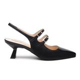 Sling-Back NeroGiardini Donna Pelle E615410-100 | Décolleté Tacco 5 cm