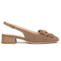 Sling-back NeroGiardini Donna Camoscio E615501-442 | Tacco Comodo 3 cm