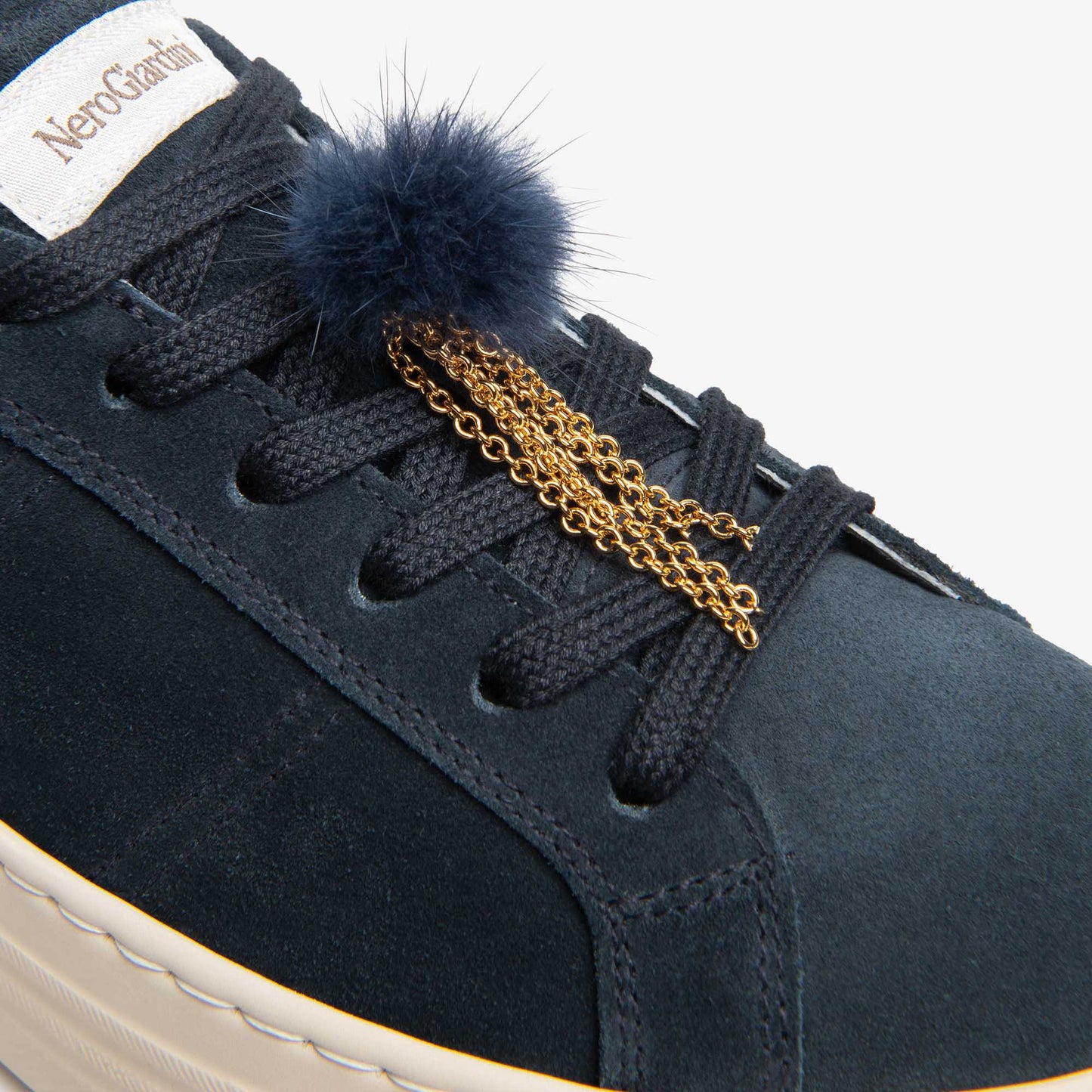 Sneakers NeroGiardini Donna I617441D-207 Blu in Camoscio | Scarpe Made in Italy