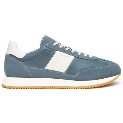 Sneakers NeroGiardini Running Uomo E601110-203 in Pelle Blu | Comode Made in Italy