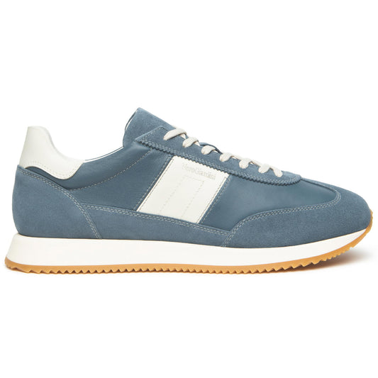 Sneakers NeroGiardini Running Uomo E601110-203 in Pelle Blu | Comode Made in Italy