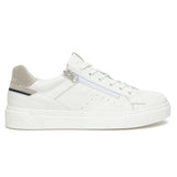 Sneakers NeroGiardini Uomo E601130-707 in Pelle Bianca | Pratiche con Cerniera