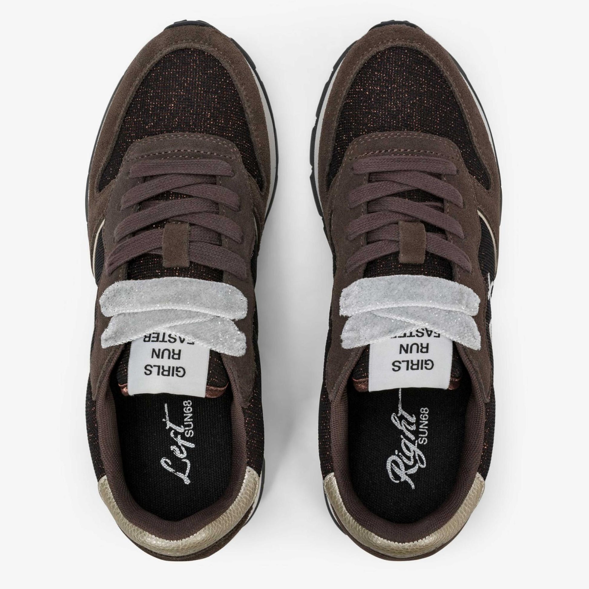 Sneakers SUN68 Ally Glitter Textile Z46204-08 Marrone Donna | Autunno Inverno