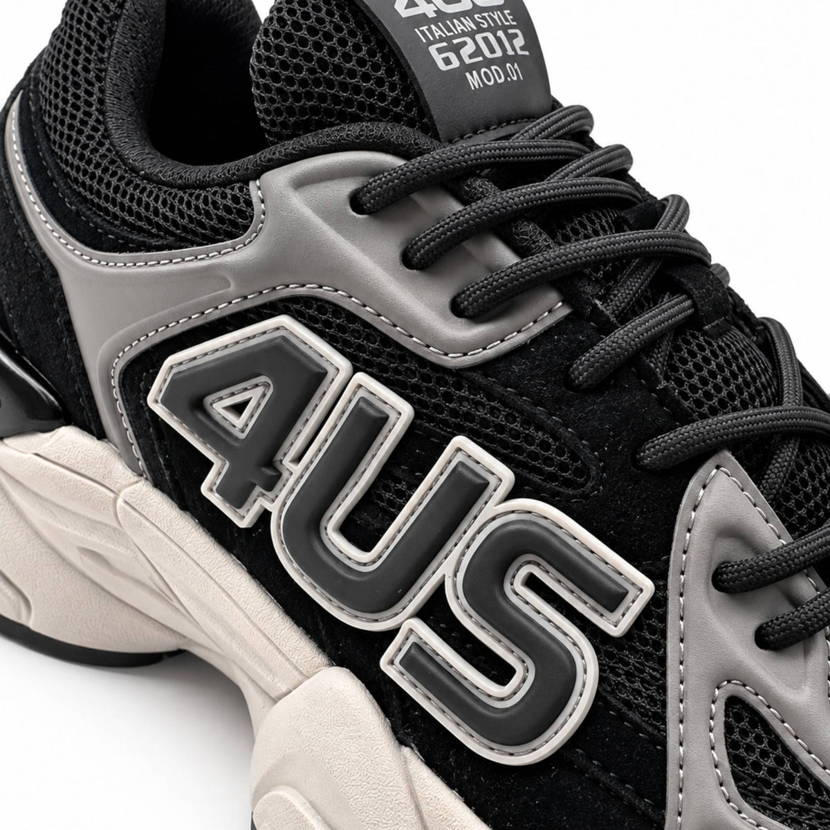 Sneakers uomo Paciotti 4US 25-902 nere dettaglio