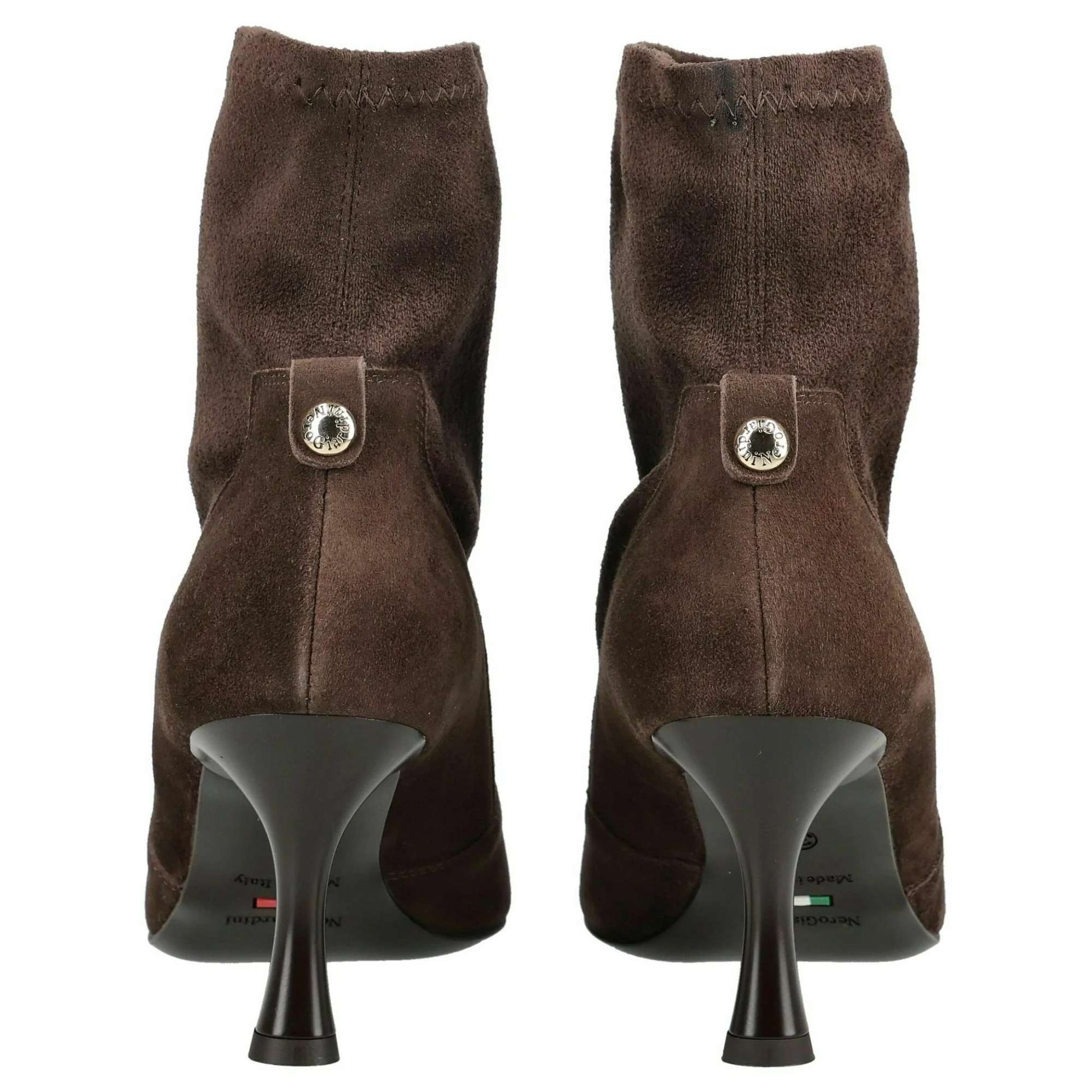 Stivaletti NeroGiardini I614483DE-300 donna marroni Made in Italy, con tacco 7,5 cm e interno in pelle. Acquista online da Toma Calzature