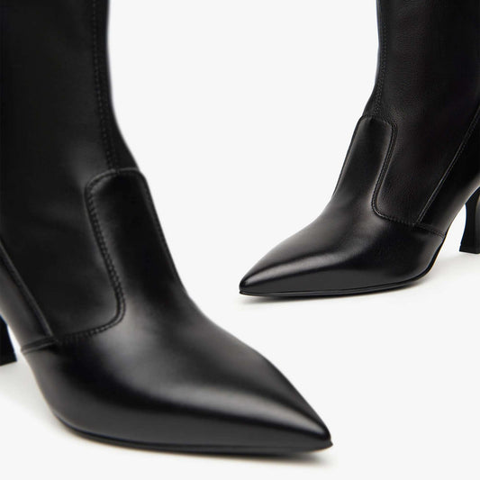 Stivaletto NeroGiardini I410830DE-100 Nero Donna in Pelle | Made in Italy