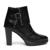 Tronchetti NeroGiardini Donna I617273D-100 Neri in Pelle con Tacco 9,5 cm | Autunno Inverno