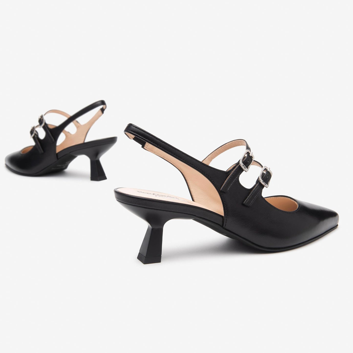 Sling-Back NeroGiardini Donna Pelle E615410-100 | Décolleté Tacco 5 cm