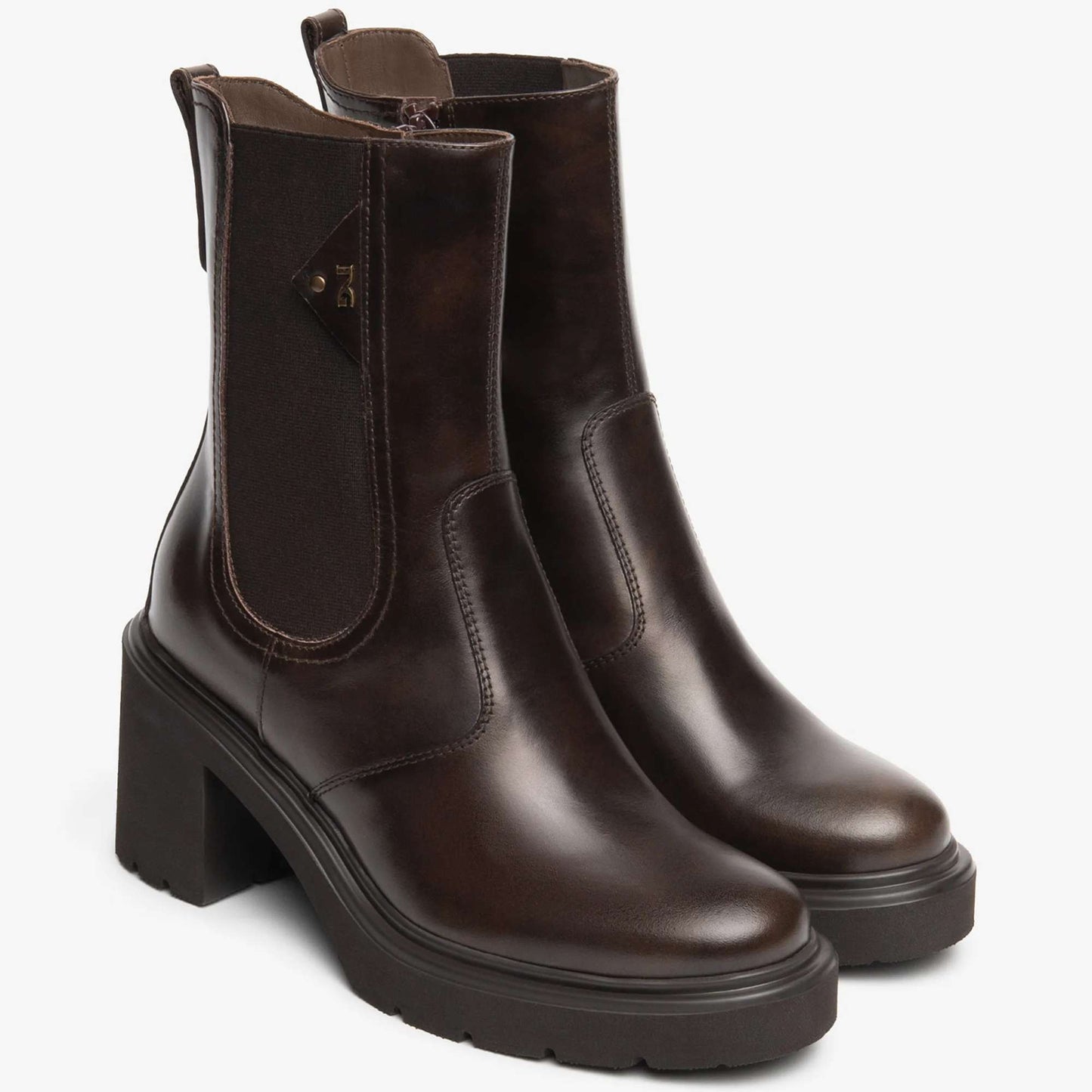 Stivaletti NeroGiardini Chelsea I618081D-301 Donna in Pelle Marrone Caffé