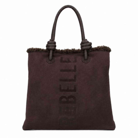 Borsa a mano  REBELLE ASE BIG FURRY Marrone wengè