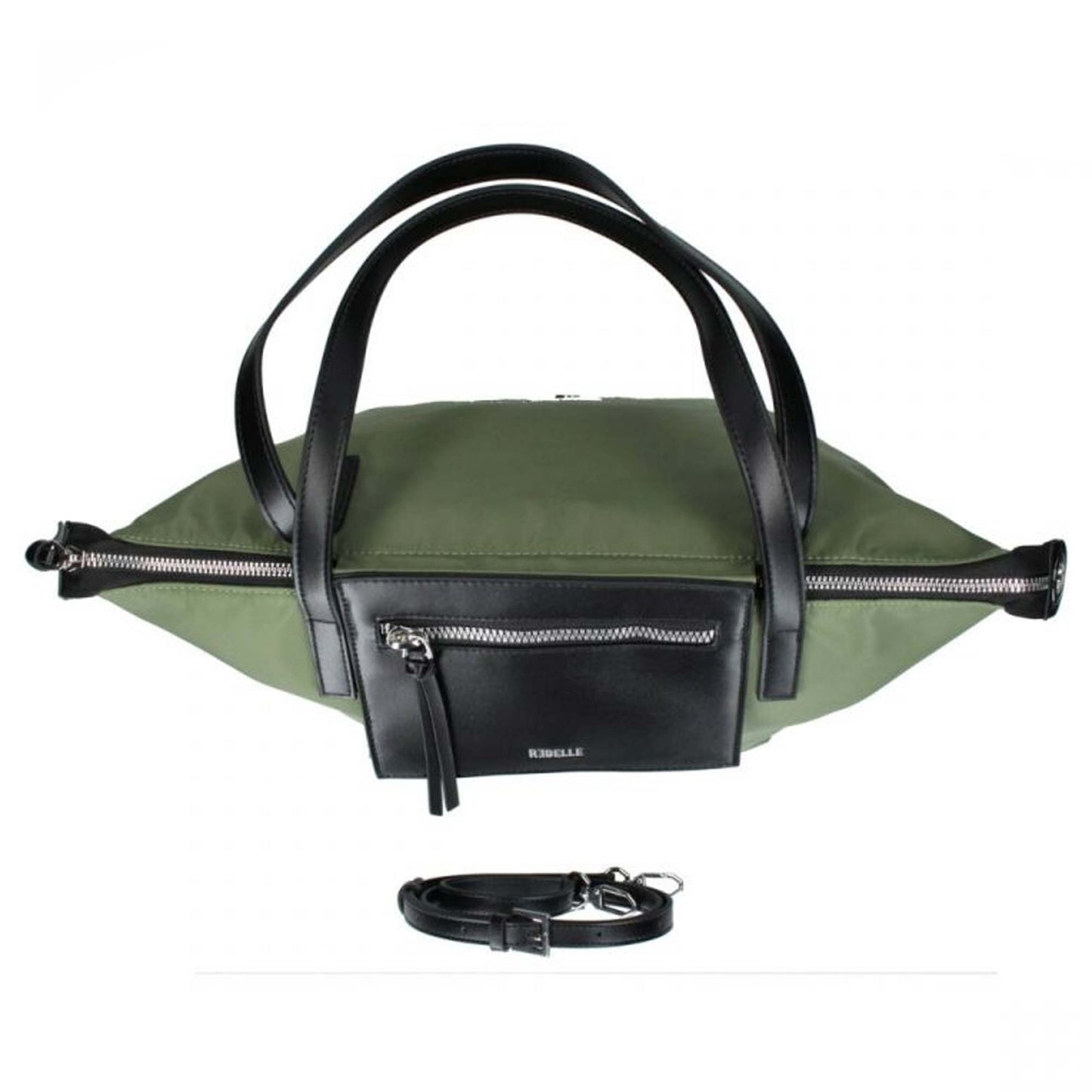 Borsa a spalla REBELLE NOA Big Nylon olive