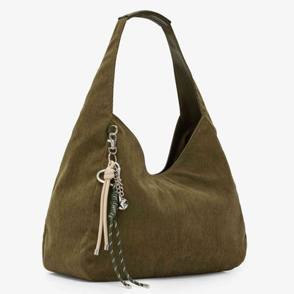 Hobo bag corduroy SUN68 Y46219_74 militare scuro